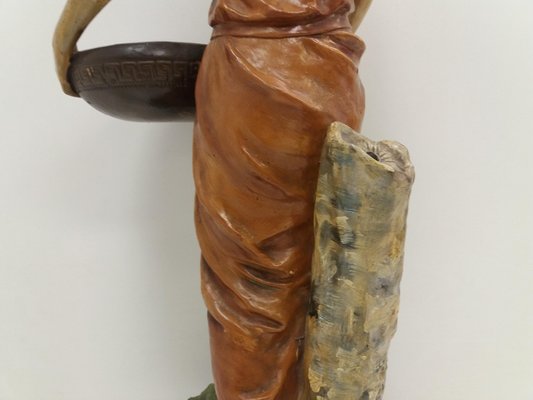 Czechoslovakian Art Deco Terracotta Girl Statue, 1930s-TZ-955579