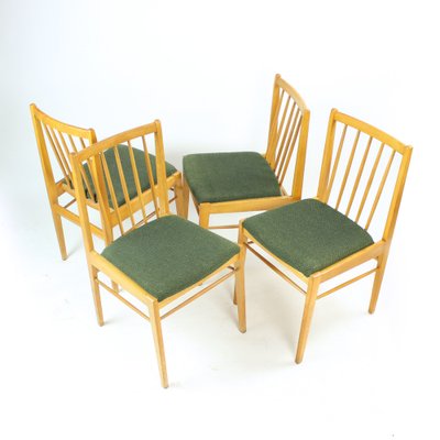 Czechoslovakian Blond Dining Chairs from Drevospoj, 1960s, Set of 4-UL-1270827