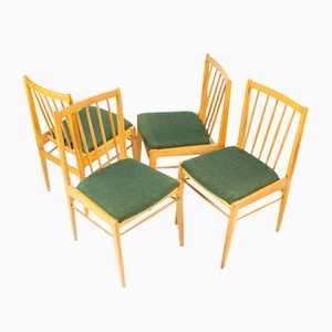 Czechoslovakian Blond Dining Chairs from Drevospoj, 1960s, Set of 4-UL-1270827