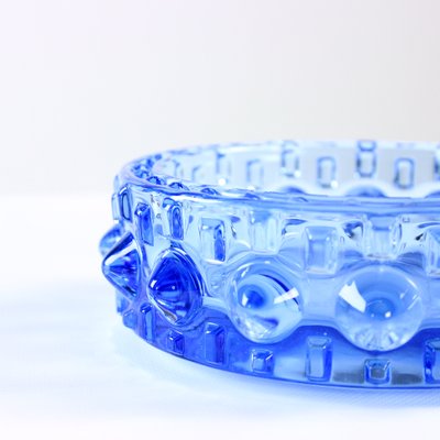 Czechoslovakian Blue Glass Bowl by Frantisek Pečený, 1960s-UL-911282