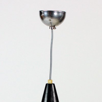 Czechoslovakian Brussels Era Black & White Ceiling Lamp, 1960s-UL-903667