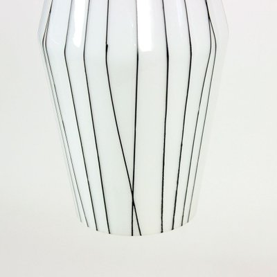 Czechoslovakian Brussels Era Black & White Ceiling Lamp, 1960s-UL-903667