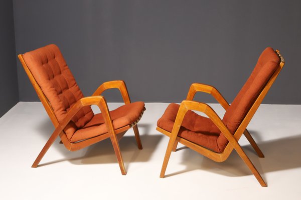 Czechoslovakian Chairs by Janěk Vaněk for Krásná Jizba, 1940s, Set of 2-HXT-2043775