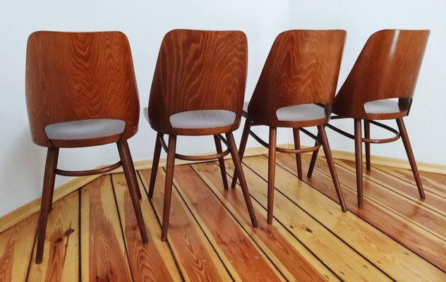 Czechoslovakian Chairs by O. Haerdtl for Ton, 1960s, Set of 4-DHD-1257437