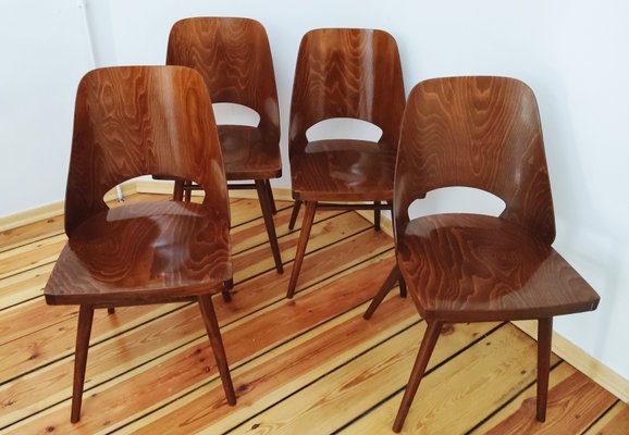 Czechoslovakian Chairs by O. Haerdtl for Ton, 1960s, Set of 4-DHD-1257437