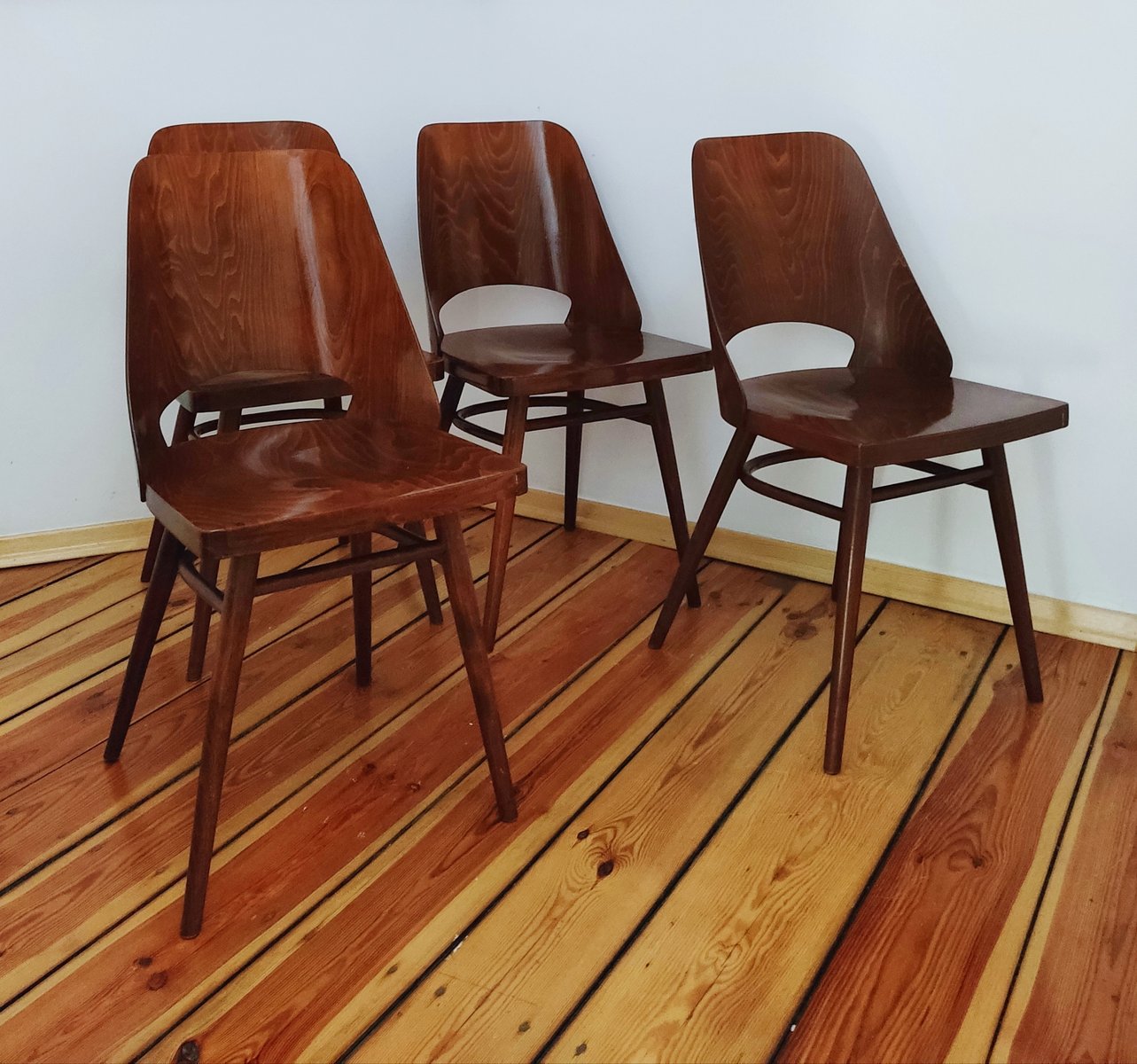 Czechoslovakian Chairs by O. Haerdtl for Ton, 1960s, Set of 4