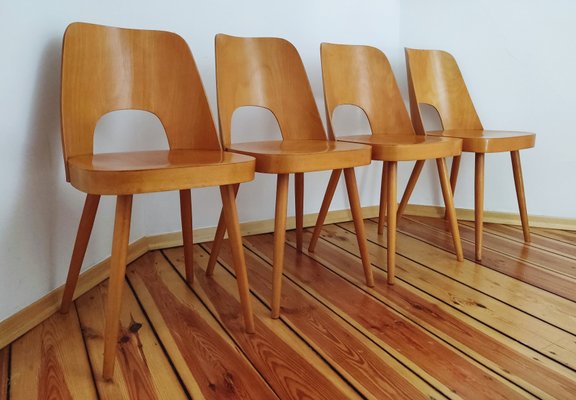 Czechoslovakian Chairs by O. Haerdtl for Ton, 1960s, Set of 4-DHD-1256138