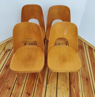 Czechoslovakian Chairs by O. Haerdtl for Ton, 1960s, Set of 4-DHD-1256138