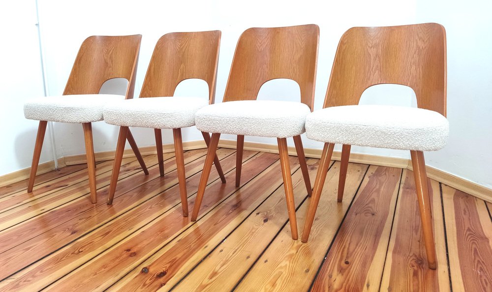 Czechoslovakian Chairs by O. Haerdtl for Ton, 1960s, Set of 4