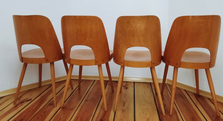 Czechoslovakian Chairs by O. Haerdtl for Ton, 1960s, Set of 4-DHD-1256124