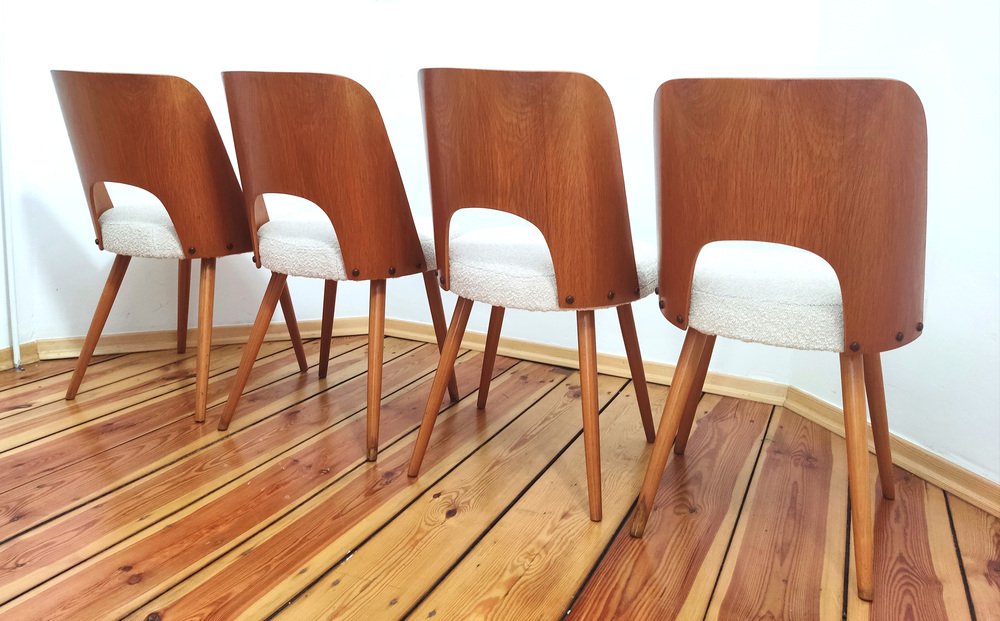 Czechoslovakian Chairs by O. Haerdtl for Ton, 1960s, Set of 4