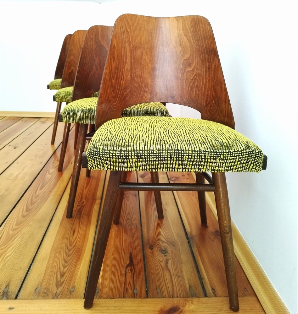 Czechoslovakian Chairs by O. Haerdtl for Ton, 1960s, Set of 5