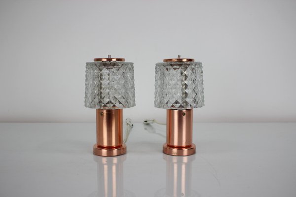 Czechoslovakian Copper Table Lamps by Kamenický Šenov, 1970s, Set of 2-TZ-1252026