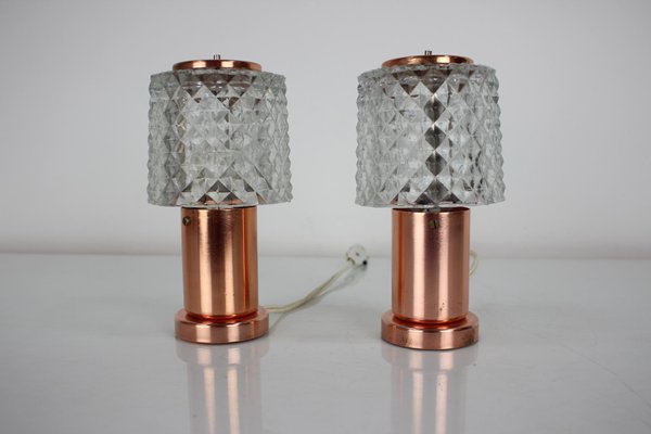 Czechoslovakian Copper Table Lamps by Kamenický Šenov, 1970s, Set of 2-TZ-1252026