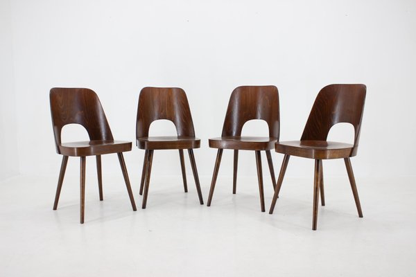 Czechoslovakian Dining Chairs by Oswald Haerdtl, 1960s, Set of 4-TZ-1284464