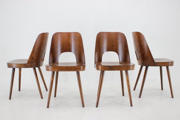 Czechoslovakian Dining Chairs by Oswald Haerdtl, 1960s, Set of 4-TZ-1284464