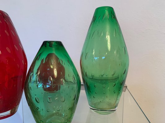 Czechoslovakian Glass Vases by Milan Metelak for Harrachov Glassworks, 1960s, Set of 4-RTR-1763420