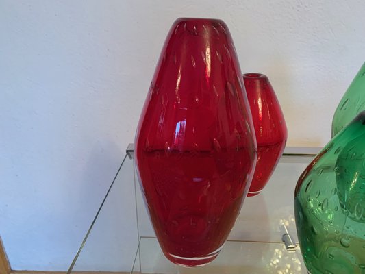 Czechoslovakian Glass Vases by Milan Metelak for Harrachov Glassworks, 1960s, Set of 4-RTR-1763420