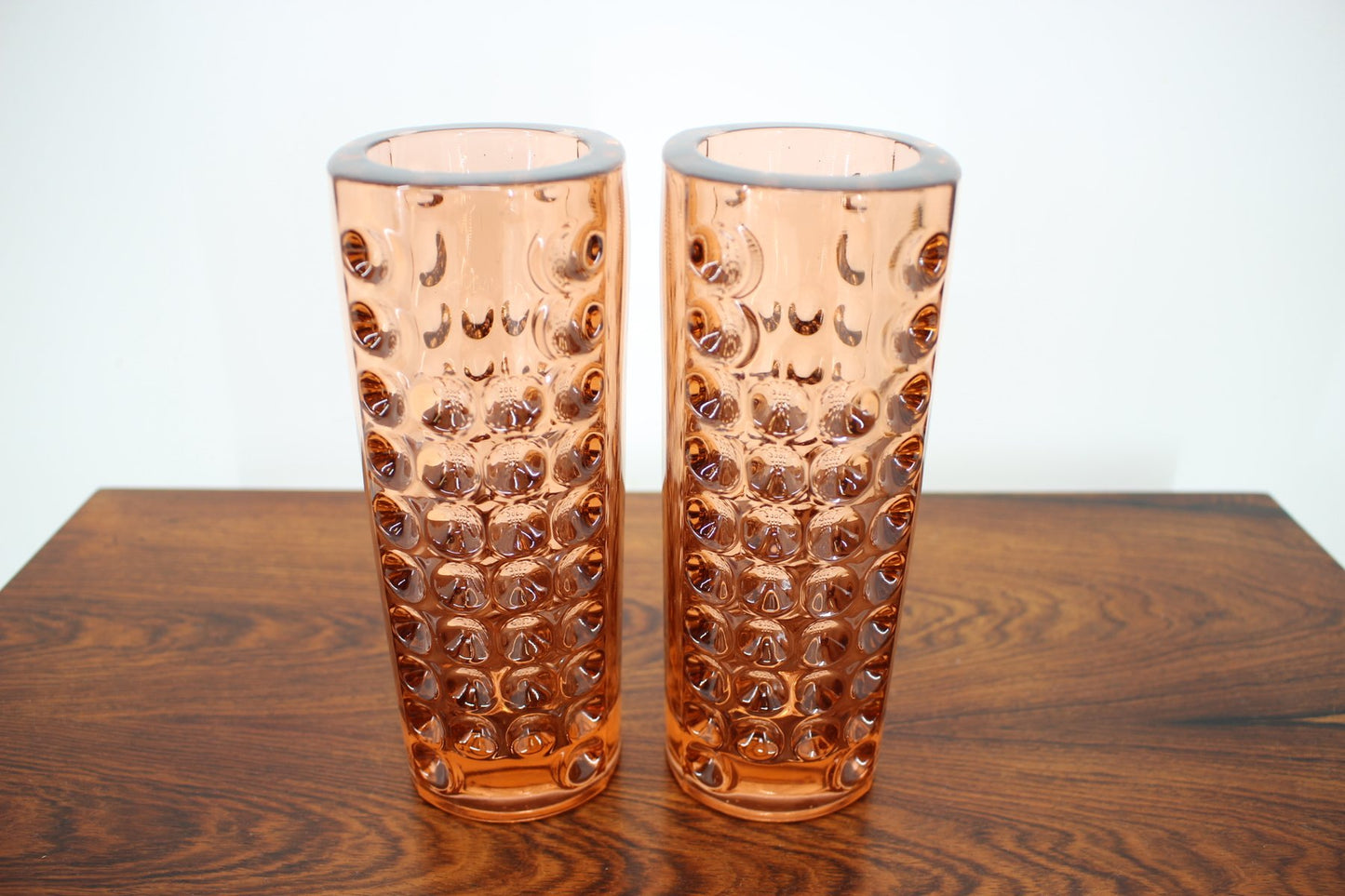 Czechoslovakian Glass Vases by Rudolf Jurnikl, 1962, Set of 2