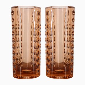 Czechoslovakian Glass Vases by Rudolf Jurnikl, 1962, Set of 2-TZ-547819