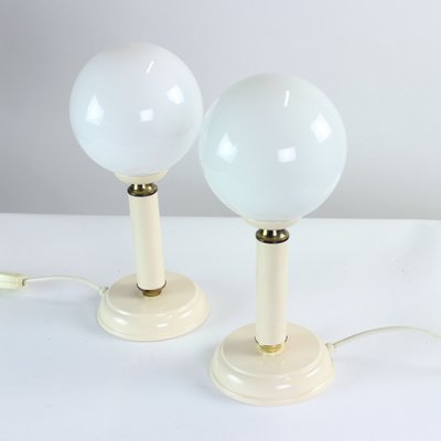 Czechoslovakian Lamps in Opaline Glass, 1970s, Set of 2-UL-1270829