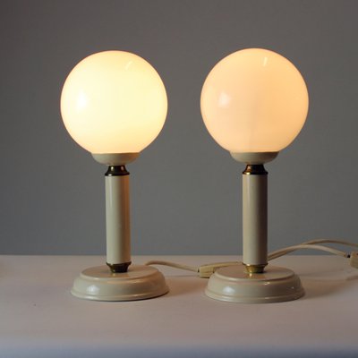 Czechoslovakian Lamps in Opaline Glass, 1970s, Set of 2-UL-1270829