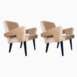 Czechoslovakian Mid-Century Modern Armchairs from Jitona, Set of 2-KND-899122