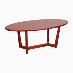 Czechoslovakian Ooval Table by Venes for Dřevotvar, 1970s-DAD-1770734