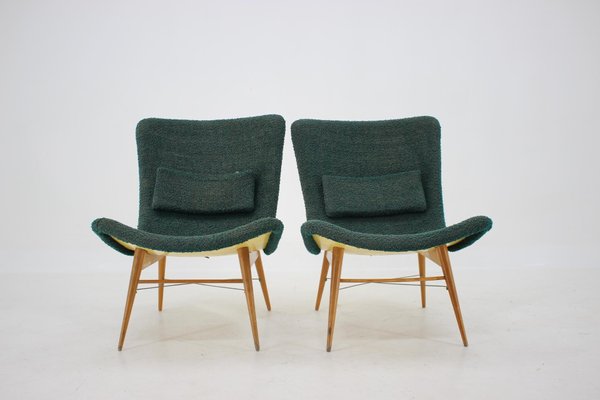 Czechoslovakian Shell Lounge Chairs by Miroslav Navratil, 1960s, Set of 2-TZ-792204