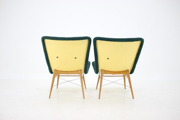 Czechoslovakian Shell Lounge Chairs by Miroslav Navratil, 1960s, Set of 2-TZ-792204