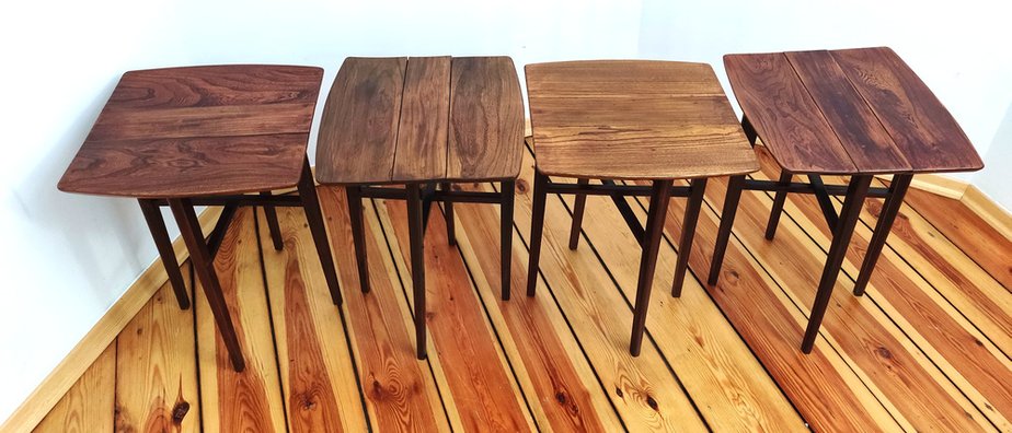 Czechoslovakian Side Tables, 1960s, Set of 5-DHD-1328941