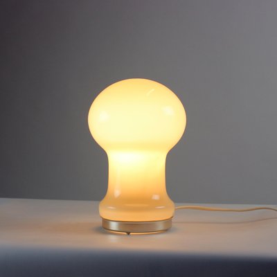 Czechoslovakian Table Lamp in Beige Opaline Glass by Ivan Jakes for Opp Jihlava, 1960s-UL-1314640