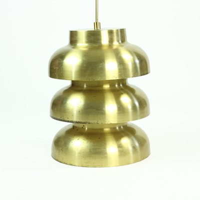 Czechoslovakian Tall Brass Ceiling Light, 1960s-UL-786262