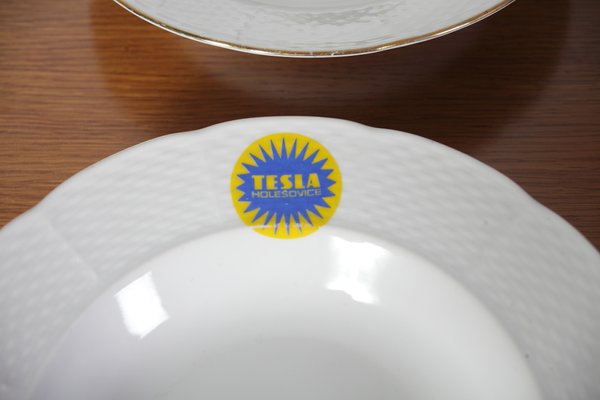 Czechoslovakian Tesla Holesovice Soup Plates by Stara Role, 1970s, Set of 6-IND-1351254