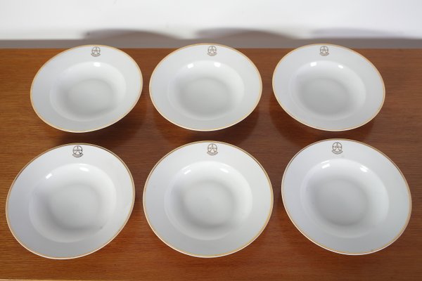 Czechoslovakian Tesla Holesovice Soup Plates by Stara Role, 1970s, Set of 6-IND-1351256