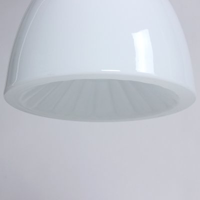 Czechoslovakian White Opaline Glass Ceiling Lamp, 1960s-UL-911279