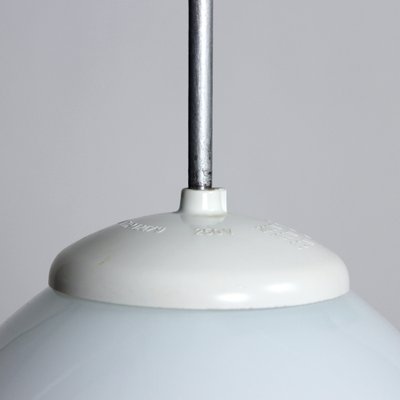 Czechoslovakian White Opaline Glass Ceiling Lamp, 1960s-UL-911279