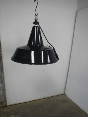 D40 Ceiling Lamp in Black Metal, 1950s-WWQ-1792995