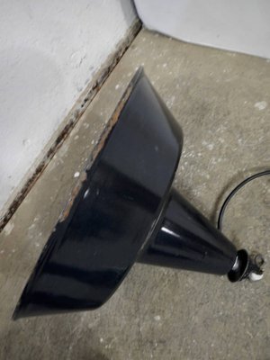 D40 Ceiling Lamp in Black Metal, 1950s-WWQ-1792995