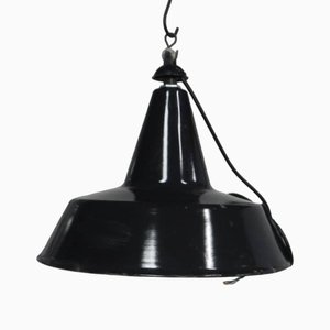 D40 Ceiling Lamp in Black Metal, 1950s-WWQ-1792995