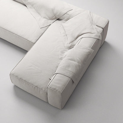 Decotique Grand 3-Seater Lounge Sofa Open End Left Moonwhite