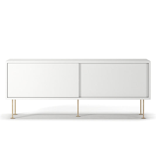 Decotique Vogue TV Bench with Legs 136 White/Brass
