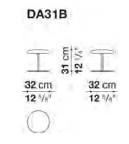 [추가구성품] Service table armrest - with upholstery Ø 32 cm for Dock Sofas