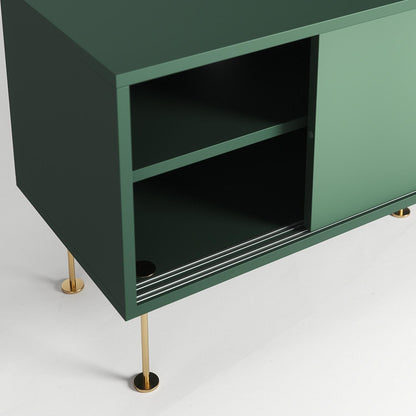 Decotique Vogue TV Bench with Legs 136 Green/Brass