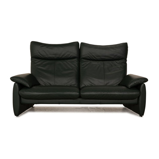 Dacapo Leather Two-Seater Green Sofa from Laauser