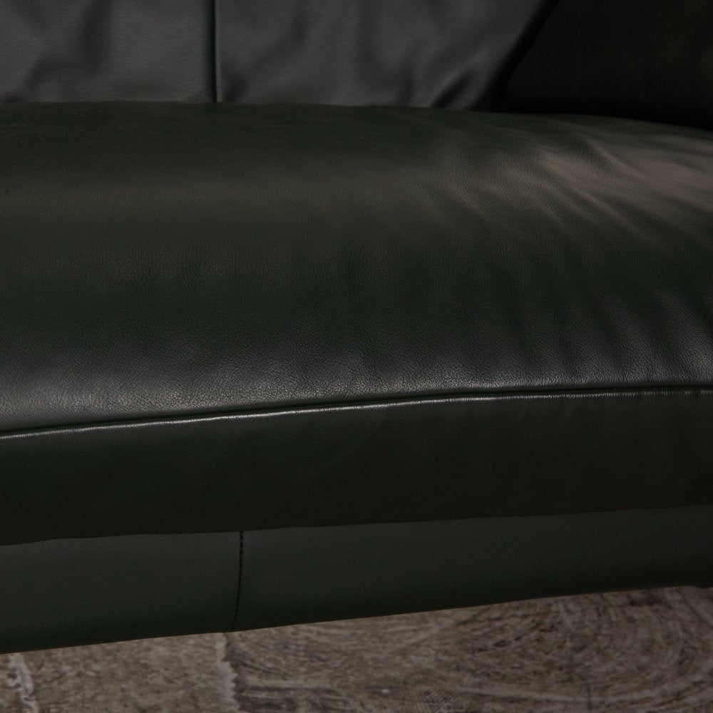 Dacapo Leather Two-Seater Green Sofa from Laauser