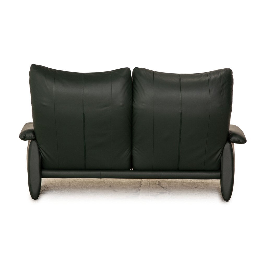 Dacapo Leather Two-Seater Green Sofa from Laauser