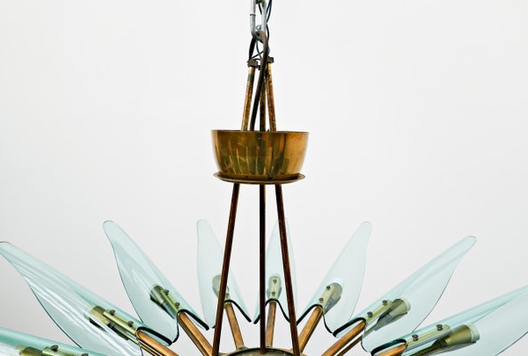 Dahlia Mod. 1563A Chandelier by Max Ingrand for Fontana Arte, Italy, 1950s-FGA-924009