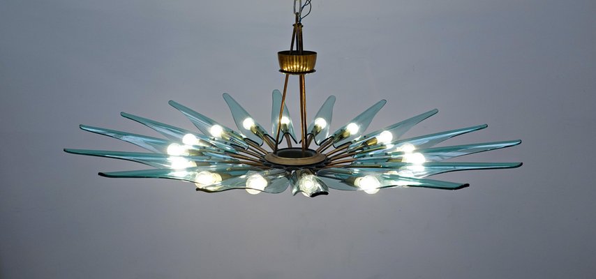 Dahlia Mod. 1563A Chandelier by Max Ingrand for Fontana Arte, Italy, 1950s-FGA-924009