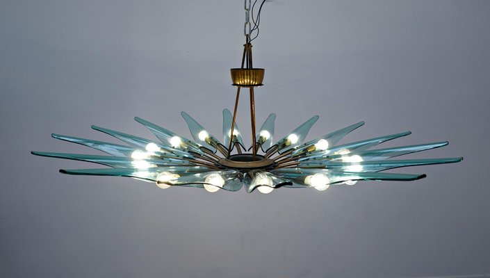 Dahlia Mod. 1563A Chandelier by Max Ingrand for Fontana Arte, Italy, 1950s-FGA-924009